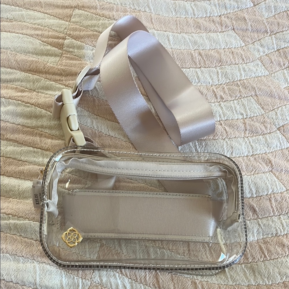Kendra Scott Clear and Beige Crossbody Bag